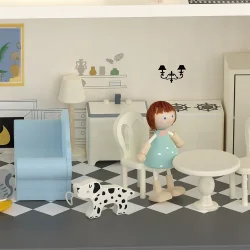 Classic World Ahşap Vintage Bebek Evi 50620 - 5