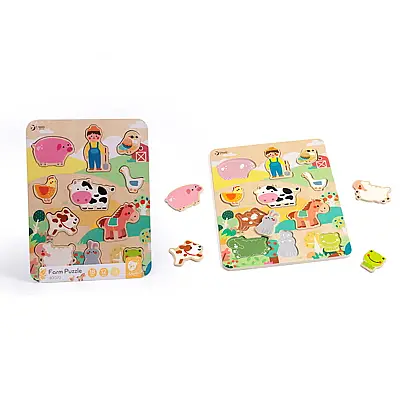 Classic World Ahşap Yapboz - Farm 40070 - 2