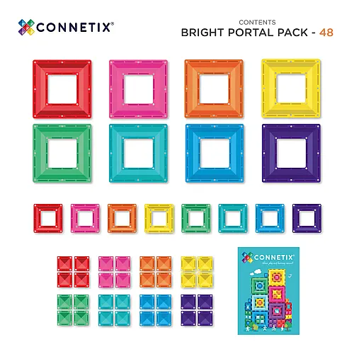 Connetix Bright Portal Pack Manyetik Bloklar - 48 Parça - 8