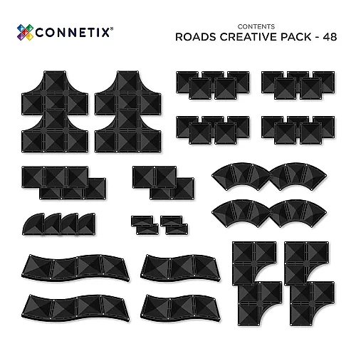 Connetix Creative Roads Pack Manyetik Bloklar - 48 Parça - 9