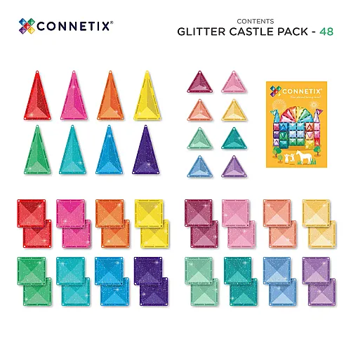 Connetix Glitter Castle Pack Manyetik Bloklar - 48 Parça - 6