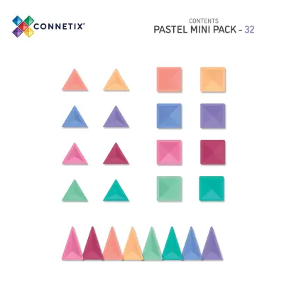 Connetix Pastel Mini Set - 32 Parça CON-EU-P32 - 8