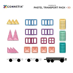 Connetix Pastel Transport Pack Manyetik Bloklar - 50 Parça - 10