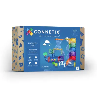 Connetix Rainbow Ball Run Expansion Set - 66 Parça CON-EU-66BR - 1