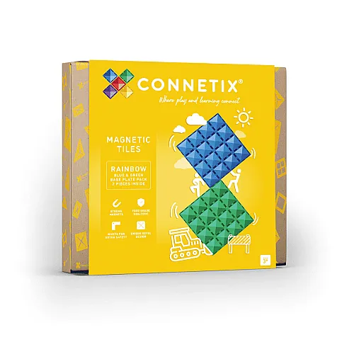 Connetix Rainbow Blue & Green Base Plate Manyetik Bloklar - 2 Parça - 1