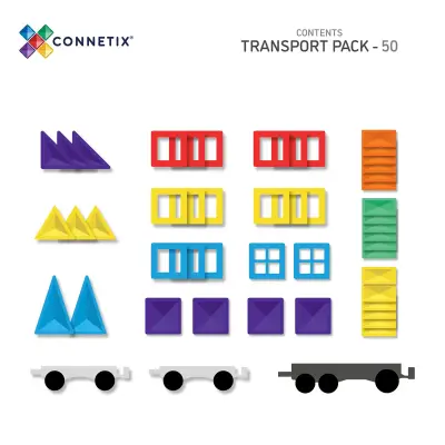 Connetix Rainbow Transport Set - 50 Parça CON-EU-50T - 2
