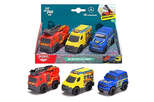 Dickie Micro Rescue Force Acil Durum Araç Seti 203712029 - 1