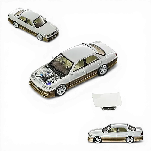 Die Cast Mortal 64 1/64 - Pearl White & With Gold - 1