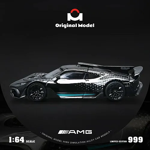 Die Cast Original Model Mercedes Benz Amg One 1/64 - Om646411 - Starlight Black - 5