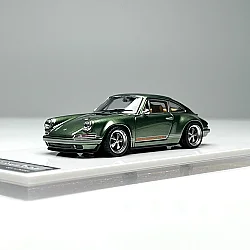 Die Cast Porsche Singer Zincit Model 1:64 Coupe - Metallic Oak Green - 2