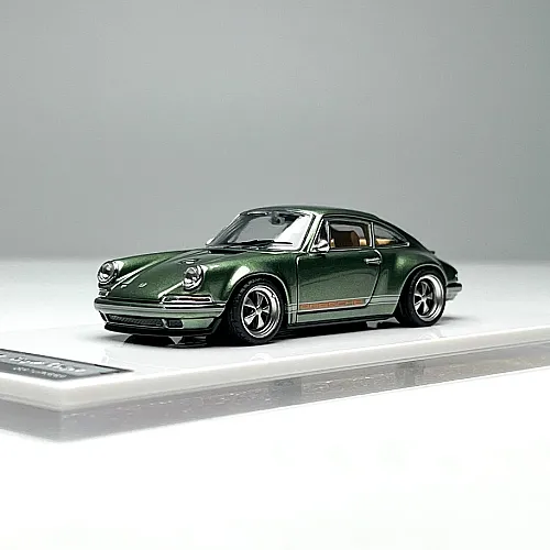 Die Cast Porsche Singer Zincit Model 1:64 Coupe - Metallic Oak Green - 2