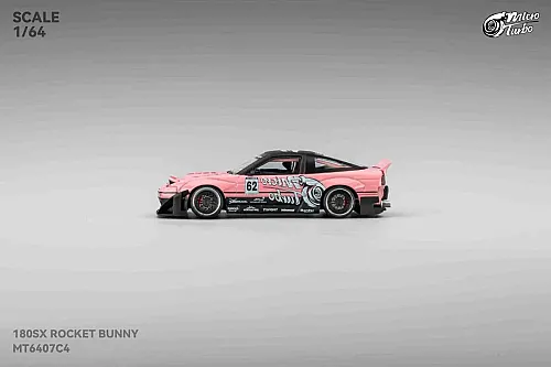 Die Cast Micro Turbo180Sx Rocket Bunny Sımon'S Garage Custom Tow Truck - Mt6407C4 - Metallic Pink - 3