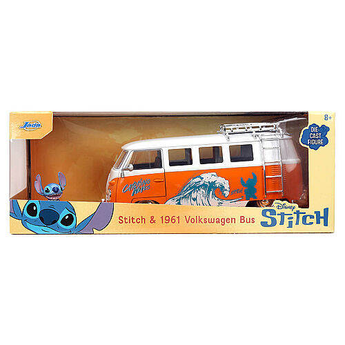 Disney Stitch 1961 Volkswagen Bus ve Stitch Figürü 1:24 - 8