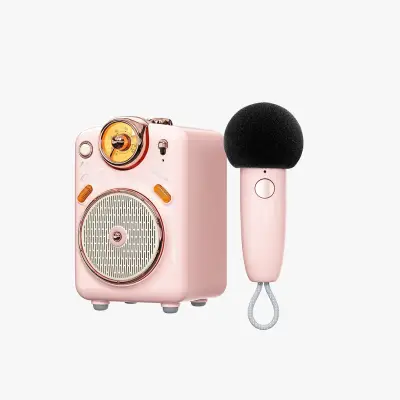 Divoom Fairy OK Mikrofonlu Mini Bluetooth Hoparlör Pembe - 1