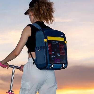 Divoom Pixoo Backpack S Mavi Piksel Led Ekranlı Sırt Çantasıı - 4