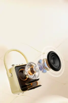 Divoom SongBird-SE Çift Mikrofonlu 18W Bluetooth Hoparlör Sarı - 7