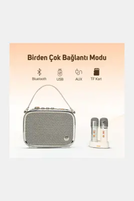 Divoom SongBird Ultra 100W Çift Mikrofonlu Karaoke Bluetooth Hoparlör, Taşınabilir Ses Bombası - 2