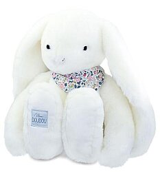Doudou Atkılı Beyaz Tavşan Peluş 50 cm Dc4306 - 4
