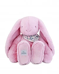 Doudou Lapin Fleurette - Atkılı Gülkurusu Tavşan Peluş 50 cm - Dc4307 - 1
