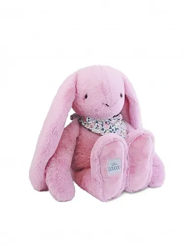 Doudou Lapin Fleurette - Atkılı Gülkurusu Tavşan Peluş 50 cm - Dc4307 - 2