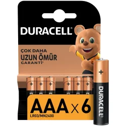 Duracell Basic İnce Kalem Pil 6'lı AAA 5014083 - Duracell