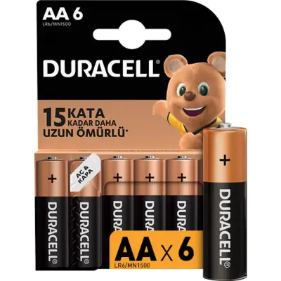Duracell Basic Kalem Pil 6'lı AA 5014082 - 1