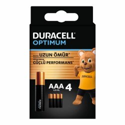 Duracell Optimum İnce Kalem 4'lü AAA 5013692 - Duracell