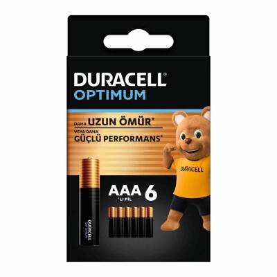 Duracell Optimum İnce Kalem 6'lı AAA 5013698 - 1