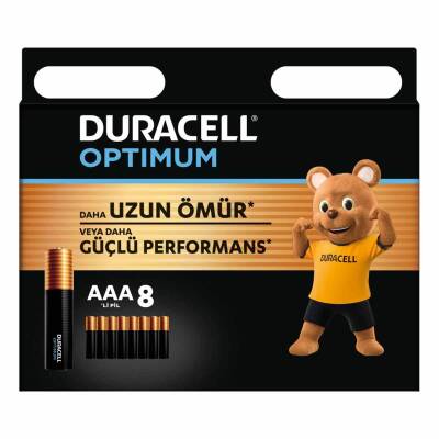 Duracell Optimum İnce Kalem 8'li AAA 5013694 - 1