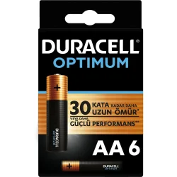 Duracell Optimum Kalın Kalem 6'lı AA 5013697 - Duracell