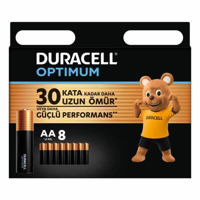 Duracell Optimum Kalın Kalem 8'Lı AA 5013693 - 1