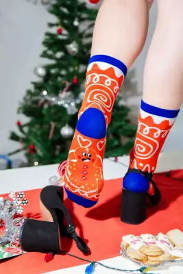 Eat My Socks Xmas Cookie Yetişkin Çorap - 4