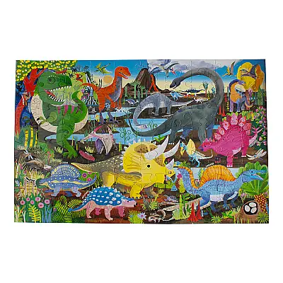 Eeboo 100 Parça Yapboz - Land of Dinosaurs - 3
