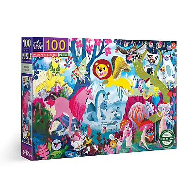 Eeboo 100 Parça Yapboz - Magical Creatures - 1