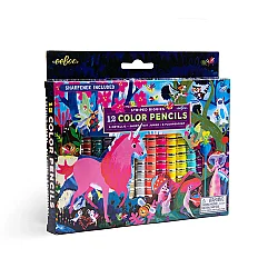 Eeboo 12'li Büyük Kuru Boya Kalemi - Magical Creatures - Eeboo