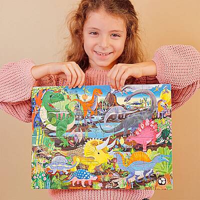 Eeboo 20 Parça Yapboz - Dinosaur Land - 4