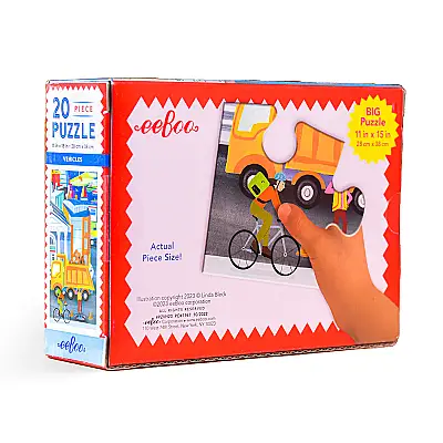 Eeboo 20 Parça Yapboz - Vehicles - 5