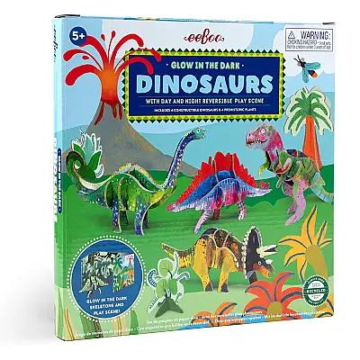 Eeboo 3D Glow in the Dark Oyun Sahnesi - Dino - 1