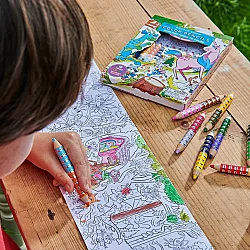 Eeboo Boyama Posteri ve 16 Renk Kuru Boya Seti - Magical Creatures - 4