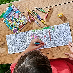 Eeboo Boyama Posteri ve 16 Renk Kuru Boya Seti - Magical Creatures - 2