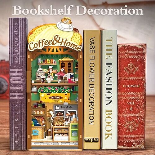 3D Wooden Puzzle Book Stand Series Coffee And Home 68061 - 5