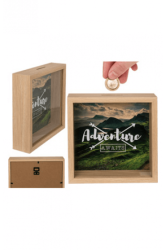 Ahşap Para Kutusu Macera - Wooden Savıng Box Adventure Awaıts 20X20 Cm. 144457 - Out Of The Blue