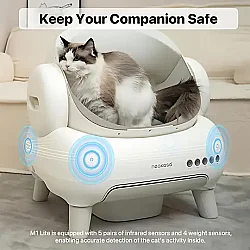 Airpet Cat Litter Box Neakasa M1 Üstü Açık Akıllı Kedi Tuvaleti Beyaz - 7