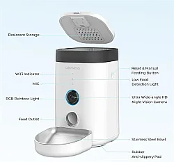 Airpet F10A Smart Cam Feeder (3.6L) F10A Akıllı Otomatik Mama Kabı – Kamera Kontrollü - 2