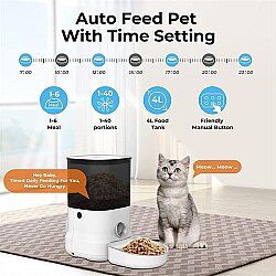 Airpet F12 Smart Programmabl E Feeder-4L (Stainless Steel Bowl) F12 Otomatik Mama Kabı - 3