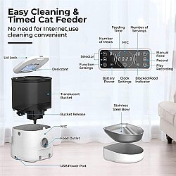 Airpet F12 Smart Programmabl E Feeder-4L (Stainless Steel Bowl) F12 Otomatik Mama Kabı - 4