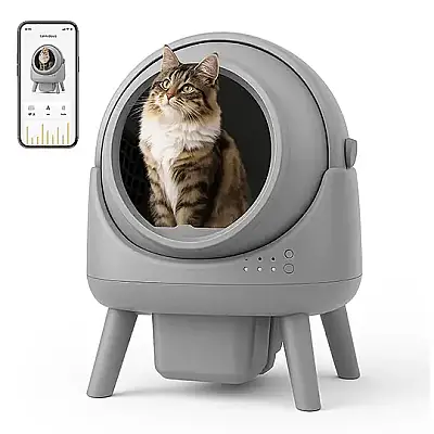 Airpet Rotating Cat Litter Box 4073B Otomatik Koku Kontrollü Akıllı Kedi Tuvaleti - 1
