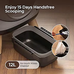 Airpet Rotating Cat Litter Box 4073B Otomatik Koku Kontrollü Akıllı Kedi Tuvaleti - 2