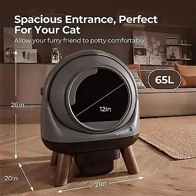 Airpet Rotating Cat Litter Box 4073B Otomatik Koku Kontrollü Akıllı Kedi Tuvaleti - 3
