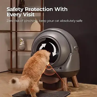 Airpet Rotating Cat Litter Box 4073B Otomatik Koku Kontrollü Akıllı Kedi Tuvaleti - 4